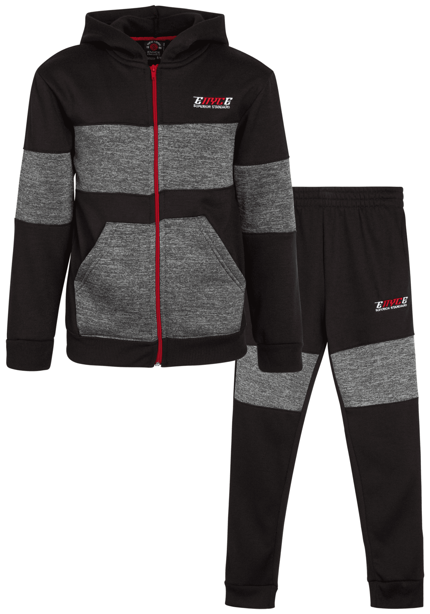 Enyce Boys' Sweatsuit Set - 2 Piece Fleece Zip Hoodie Sweatshirt 
