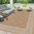 thumbnail image 1 of Enyhom Beige Outdoor Rug Waterproof 6'x9'Reversible Plastic Straw RV Camping Rug,Outside Carpet for Porch,Deck,Camper,Balcony,Backyard,Picnic, 1 of 8