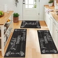 thumbnail image 1 of Enyhom Black Kitchen Rug Sets of 3 Non-Slip Kitchen Rug and Runner Washable Floor Mat for Kitchen, Laundry Room and Hallway,(20"x32"+20"x47"+20"x59"), 1 of 8