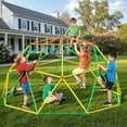 thumbnail image 1 of Enyopro 10FT Outdoor Climbing Dome, Kids Dome Climber Playground Equipment, 1000 lb Weight Capacity Steel Frame for Ages 3-10, Red & Yellow, 1 of 10