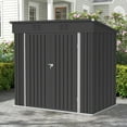 thumbnail image 1 of Sesslife 6x4 ft Outdoor Metal Steel Storage Shed with Sliding Roof & Lockable Door for Backyard, Garden, Gray, 1 of 8