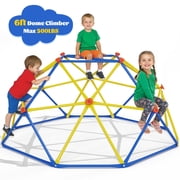 Enyopro 6FT Outdoor Climbing Dome, Kids Dome Climber Playground Equipment with 500 lb Capacity, Rust Resistant Steel Frame for Ages 3-5, Blue & Yellow