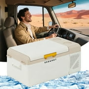 Enyopro 12V Car Refrigerator, 16.8 QT(15.9L) Portable Electric Refrigerator for Outdoor, 12/24V DC & 100-240V AC, 45db Noise, Small Mini Refrigerator for Home & RV Use