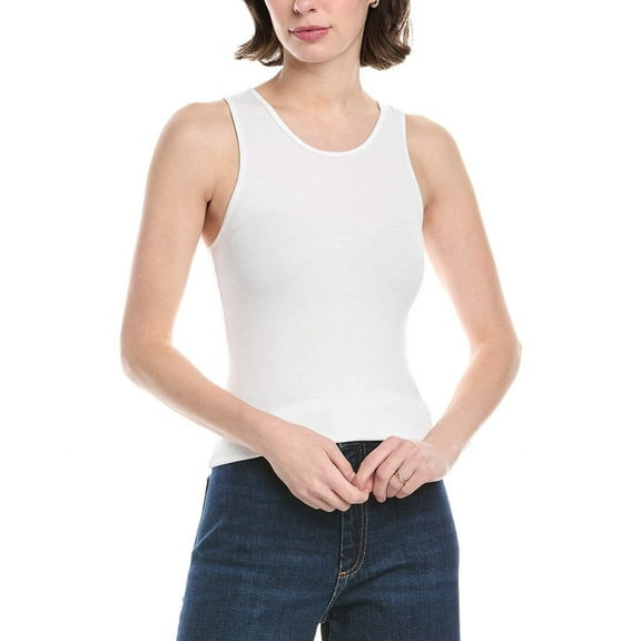 Enza Costa womens  Knit Sheath Silk-Blend Tank, l, White