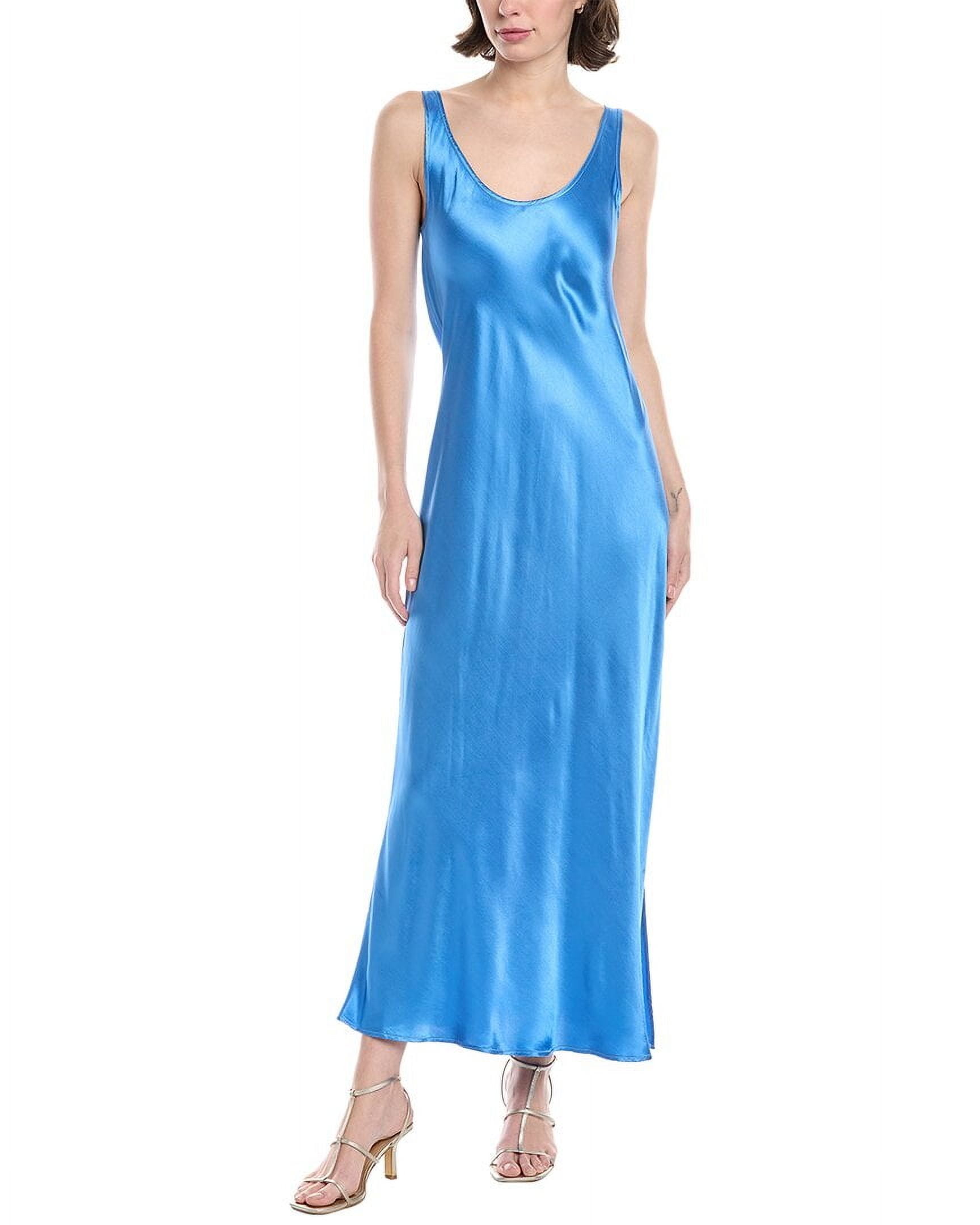 Enza Costa womens Satin Tank Maxi Dress, 2, Blue - Walmart.com