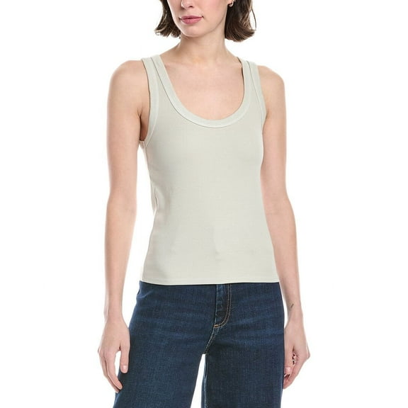 Enza Costa womens  Supima Rib Scoop Tank, l, Grey