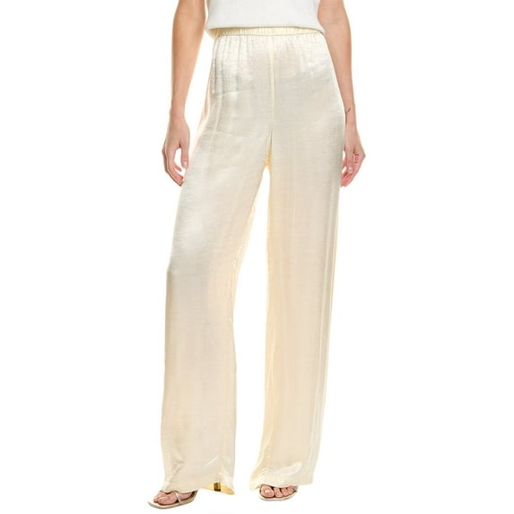 Enza Costa womens Textured Satin Pant, 1, White