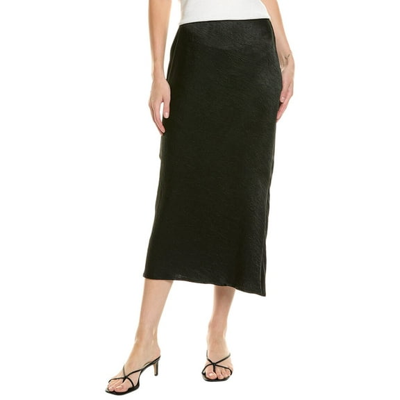 Enza Costa womens  Textured Satin Skirt, 2, Black