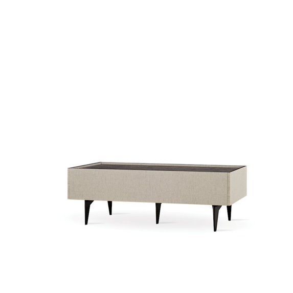 Enza Home Linz Engineered Wood & Metal Coffee Table in Beige/Black