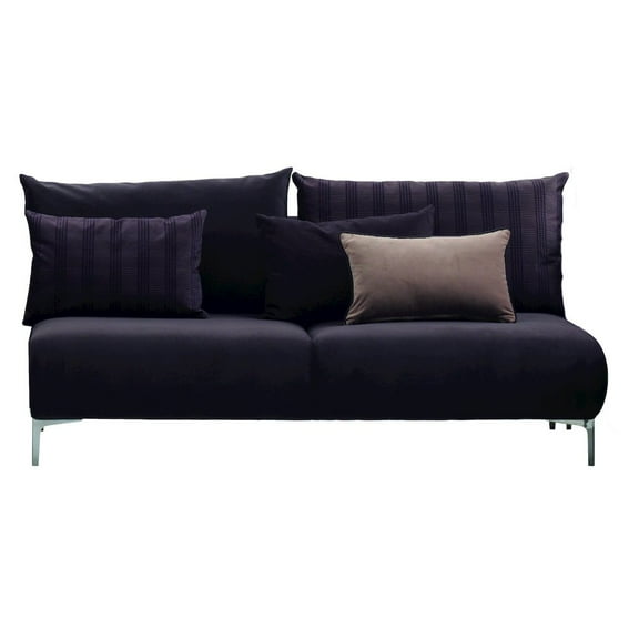 Enza Home Mayfair 2-Seater Polyester Fabric Sofa Module in Brown