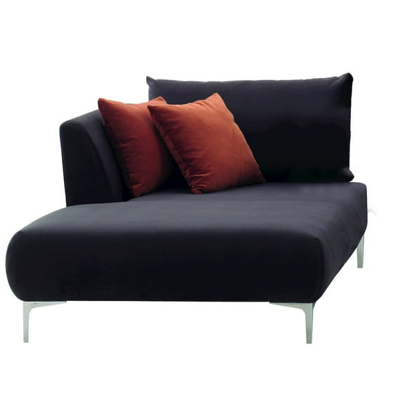 Enza Home Mayfair Fabric Left Hand Facing Chaise Module in Brown