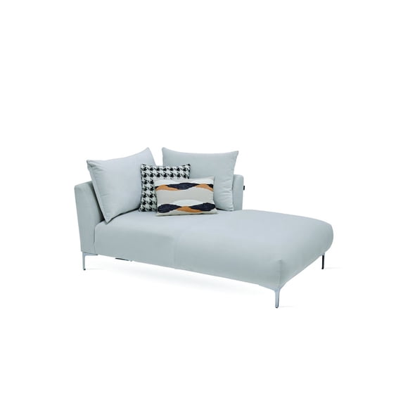 Enza Home Mayfair Fabric Right Hand Facing Chaise Sofa Module in Off White