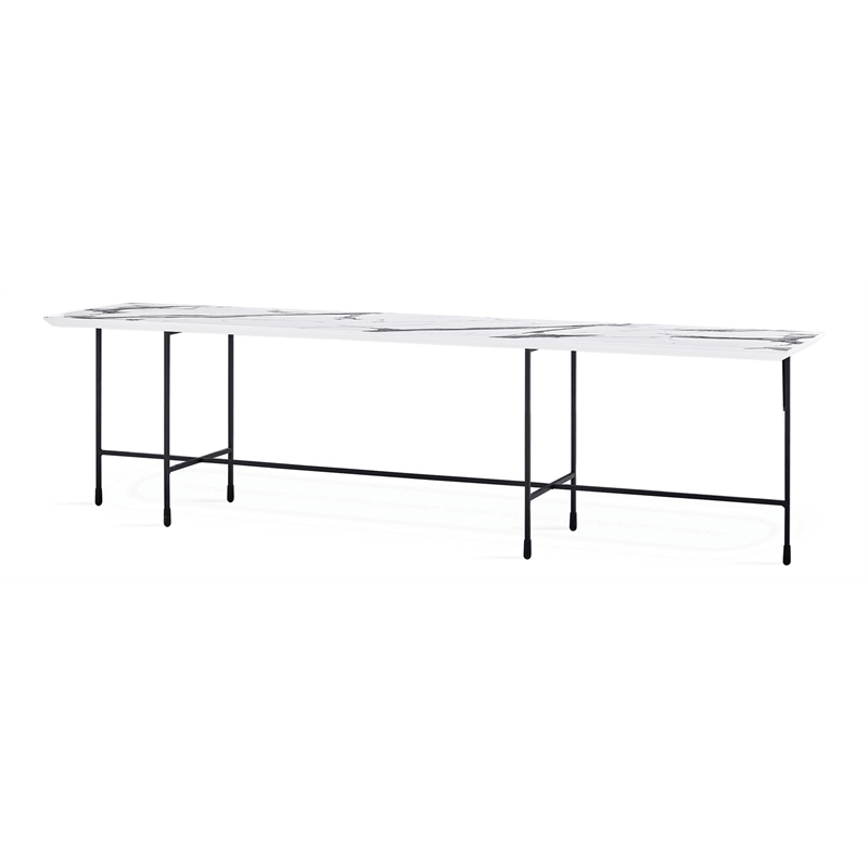 Enza Home Solaro Engineered Wood Coffee Table in White/Black