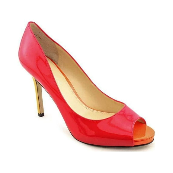 Enzo Angiolini Maiven Womens Size 10 Pink Peep Toe Pumps Heels Shoes UK 8