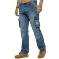 thumbnail image 1 of Enzo Mens Cargo Combat Denim Jeans, 1 of 5