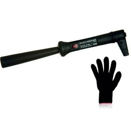 Enzo Milano 25/31MM Reverso Large Professional Clipless Curling Iron, Black
