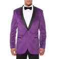 thumbnail image 1 of Enzo Purple Slim Fit Velvet Shawl Tuxedo Blazer~Purple / 38R, 1 of 3