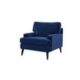 thumbnail image 1 of Enzo Recessed Arm Lawson Accent Chair, Navy Blue, 1 of 10