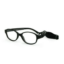 EnzoDate Children Optical Glasses Frame Size 47/16 with Strap, No Screw One-piece Kid's Flexible Frame Band Cord Retainer 5-7y