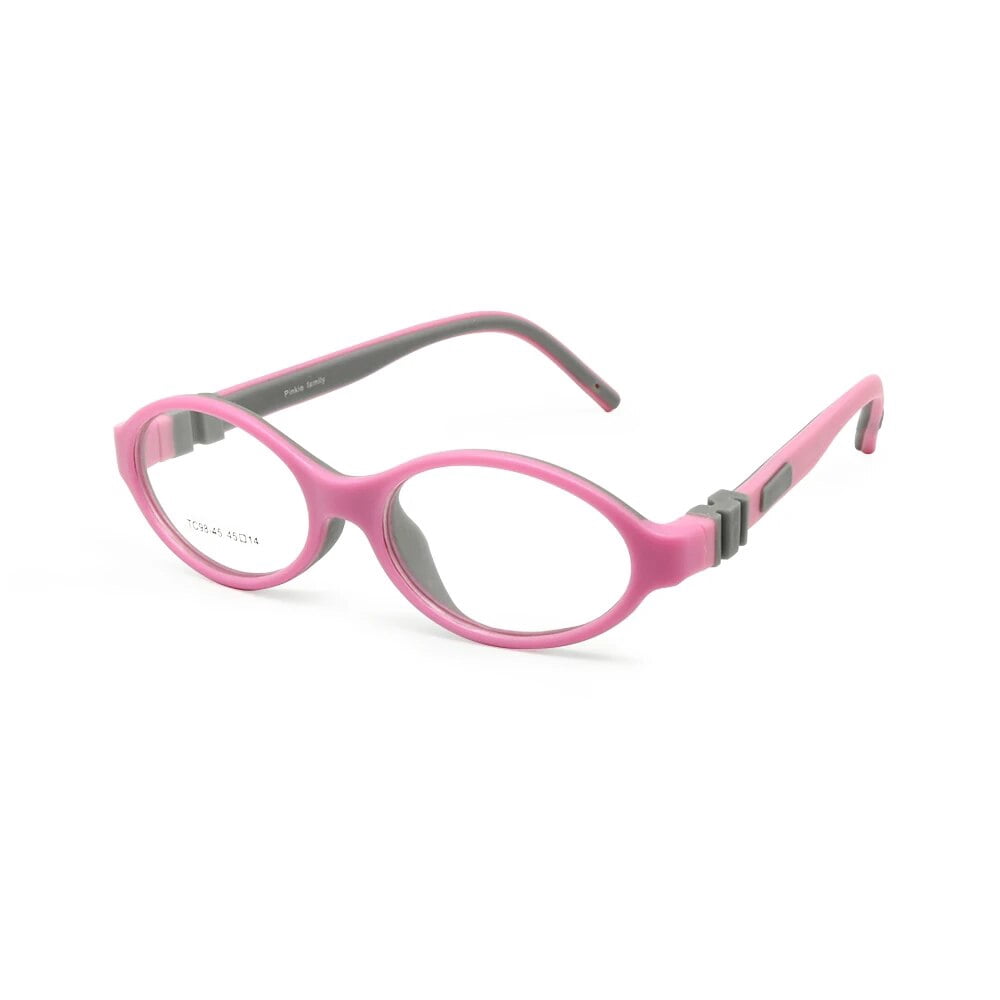 EnzoDate Glasses Frame Silicone Size 45mm No Screw Safe Flexible Optical Bendable Kids Eyeglasses Boys Girls 3-5y