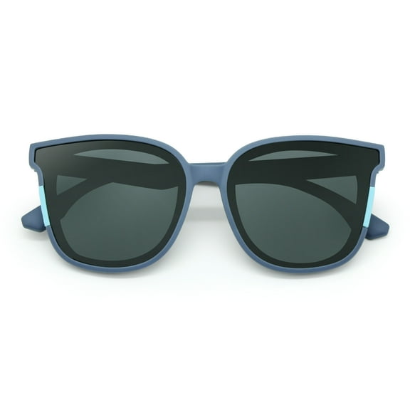 EnzoDate Polarized Children Sunglasses UV400 Oversized Trendy Bold Design Flexible Frame Girls Boys