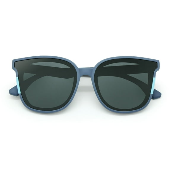 EnzoDate Polarized Children Sunglasses UV400 Oversized Trendy Bold Design Flexible Frame Girls Boys