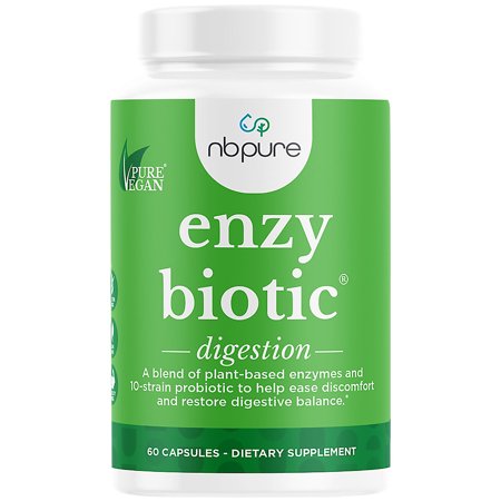 Aerobic Life EnzyBiotic Probiotic Digestive Enzyme Supplement Blend, 60 Count