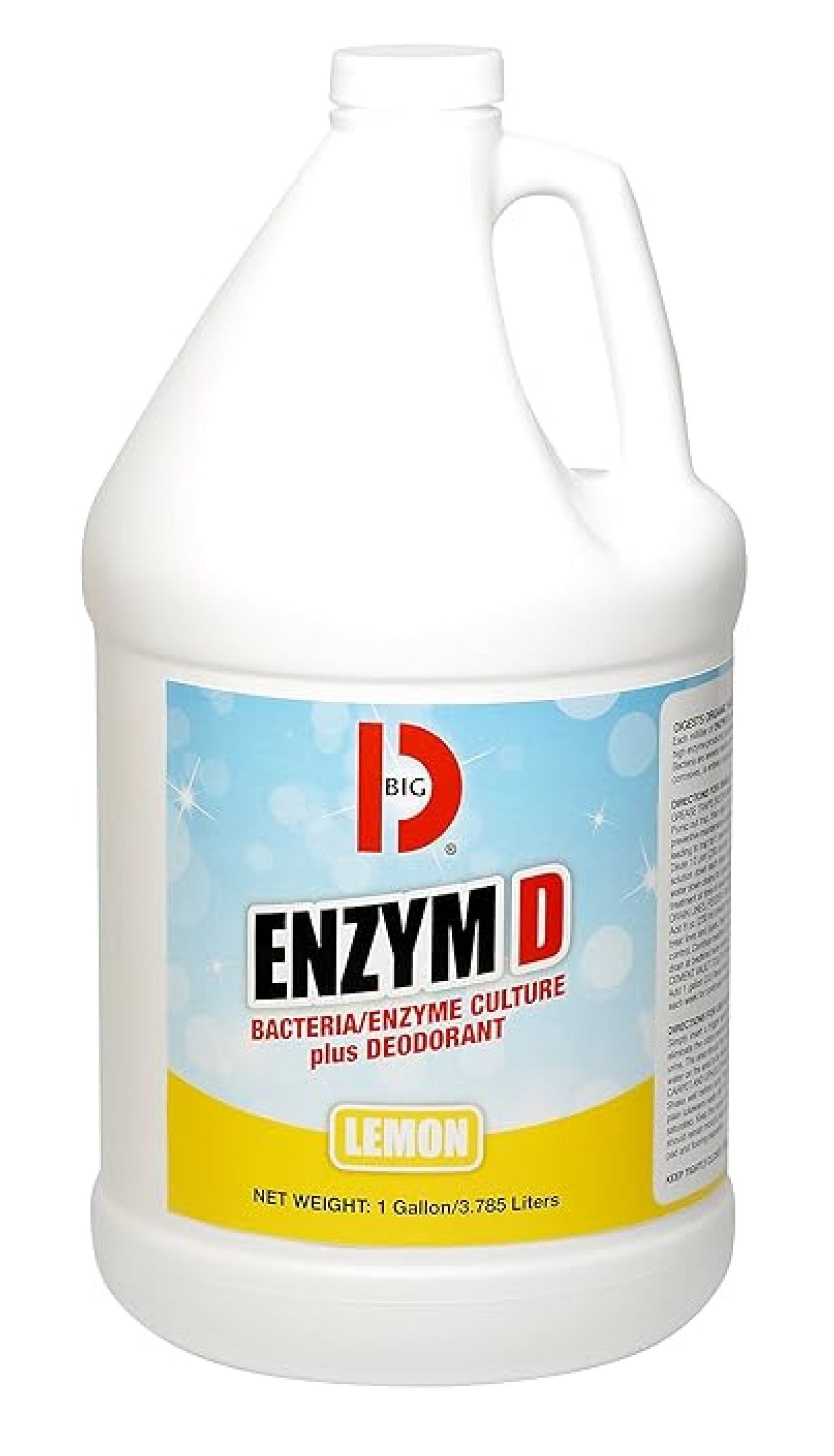Enzym D Digester Liquid Deodorant, Lemon - 1 Gallon (Case of 4) - Septic, Grease Trap & Urine Odor Eliminator