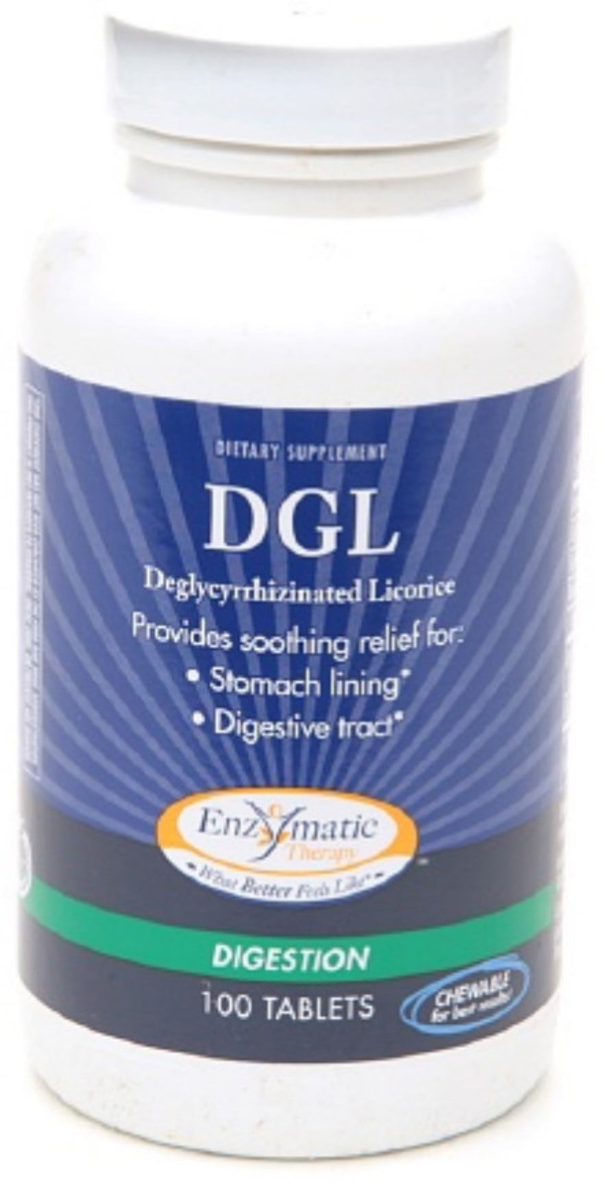 Enzymatic DGL Deglycyrrhizinated Licorice Chewable Tablets, Original