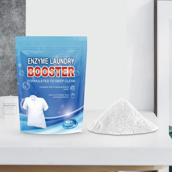 Enzyme Laundry Booster Detergent, Powerful Stain Remover with Color Protection, Quick Action Formula for All Fabrics, Economical and Eco-Friendly, Enhances Cleanliness and Deodorizes