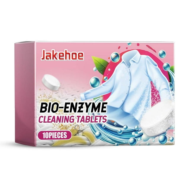 Enzyme Laundry Booster Odor Remover, Unscented Enzymatic Clothes Stain Cleaner Tablets, Natural