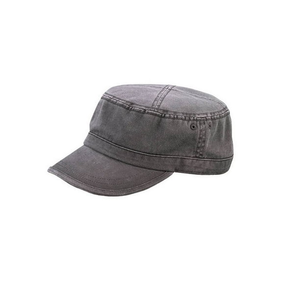Enzyme Regular Solid Army Caps-Grey