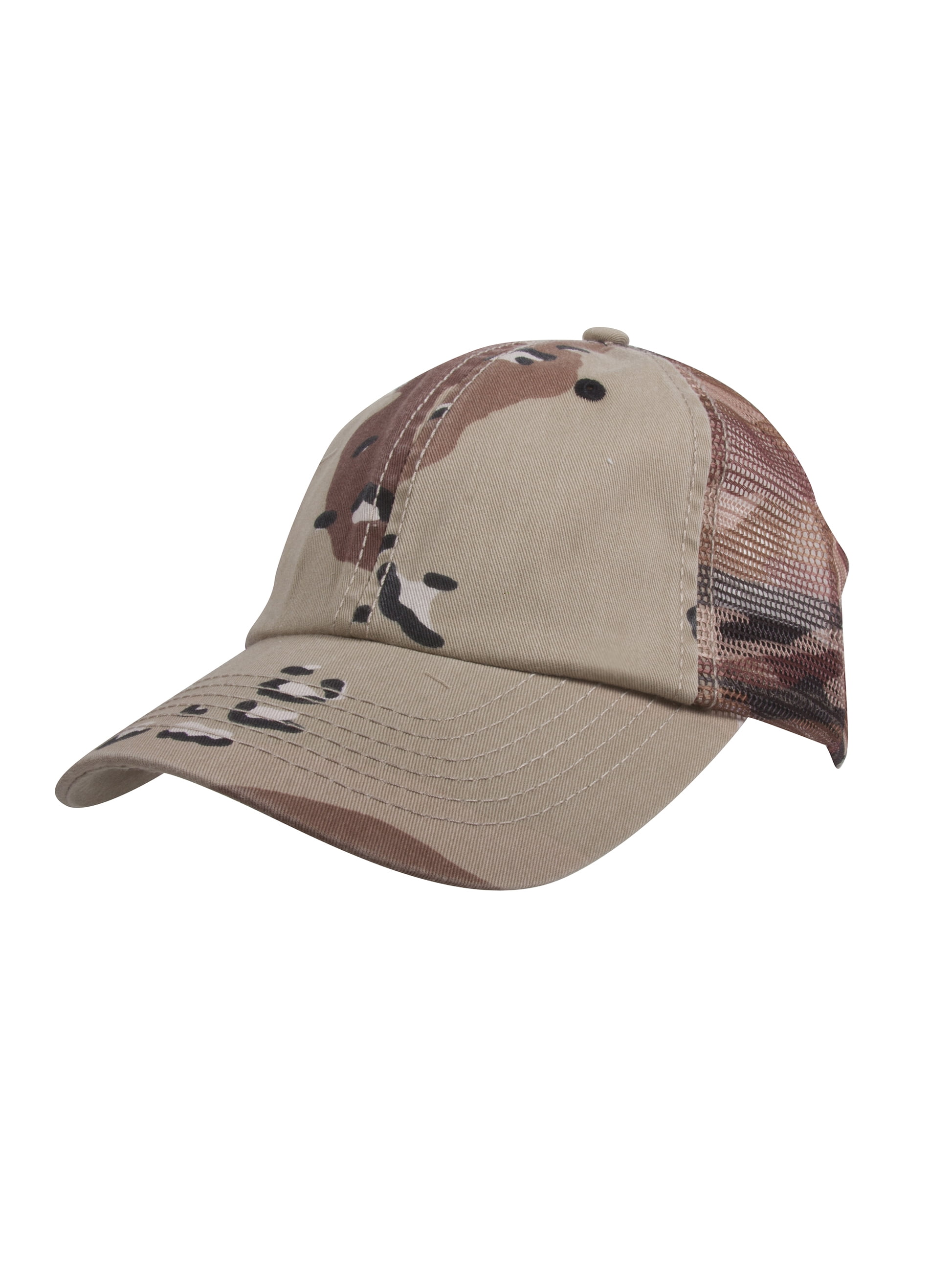 TOP HEADWEAR Enzyme Washed Camo Mesh Trucker Hat - Low Profile, Hook & Loop Back, One Size Fits Most - View #12