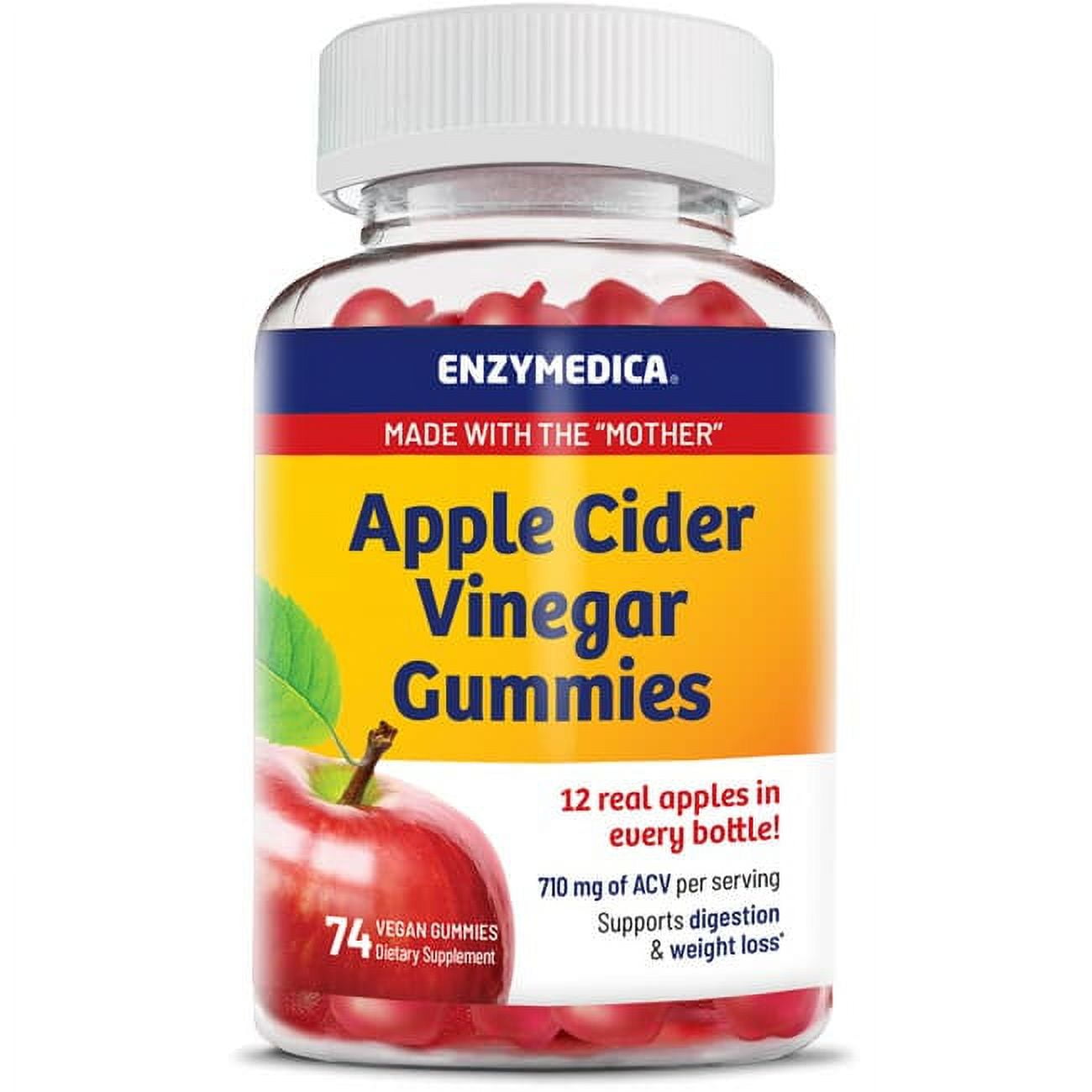 Curated visual reference: Vitamin E Supplements With Apple Cider Vinegar Guinea Pigs Reference: Enzymedica Organic Apple Cider Vinegar Gummies With Mother Vitamins