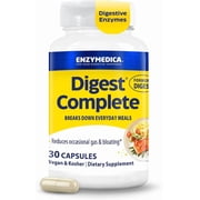 Enzymedica Digest Complete. Digestive Enzyme Supplement for Men & Women, Supports Gut Health, Helps Gas & Bloating, Kosher & Vegan, 30 Capsules