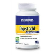 Enzymedica, Digest Gold + Probiotics, Digestive Enzymes, Aid for Maximum Relief, 180 Capsules