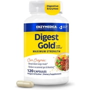 Enzymedica Digest Gold + ATPro, Maximum Strength Enzyme Formula, Fast-Acting, Helps Digest Large Meals, Prevents Bloating and Gas, 120 Capsules