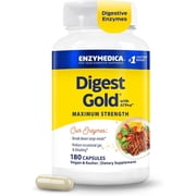 Enzymedica, Digest Gold with ATPro, Daily Digestive Support Supplement with Enzymes and ATP, 180 Capsules