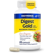 Enzymedica Digest Gold + ATPro, Maximum Strength Enzyme Formula, Fast-Acting, Helps Digest Large Meals, Prevents Bloating and Gas, 45 Capsules