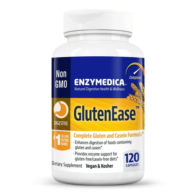 Enzymedica GlutenEase, Digestive Enzymes for Food Intolerance, Fast