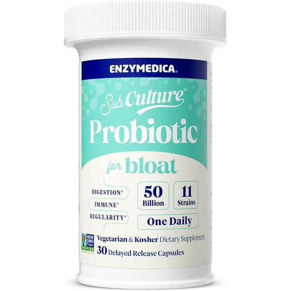 Enzymedica, SubCulture Probiotic for Bloat, 30 capsules