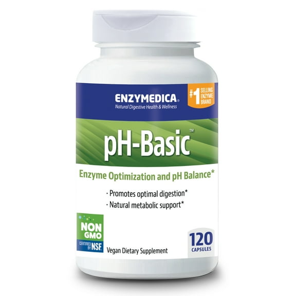 Enzymedica - pH-Basic Enzyme Optimization & pH Balance 120 Capsules (FFP)