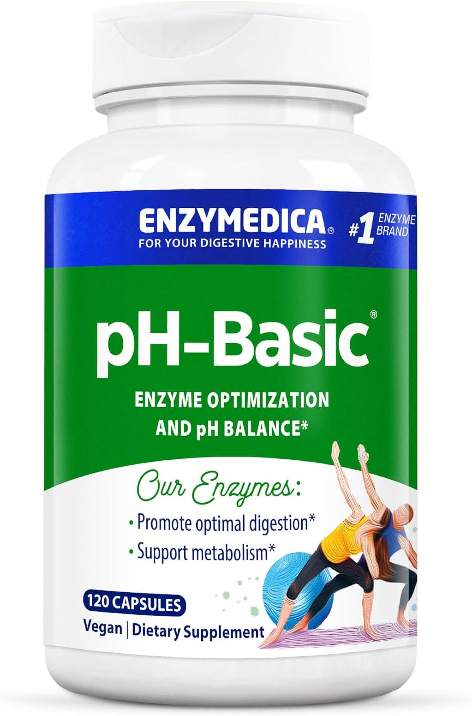 Enzymedica - pH-Basic Enzyme Optimization & pH Balance 120 Capsules (FFP)