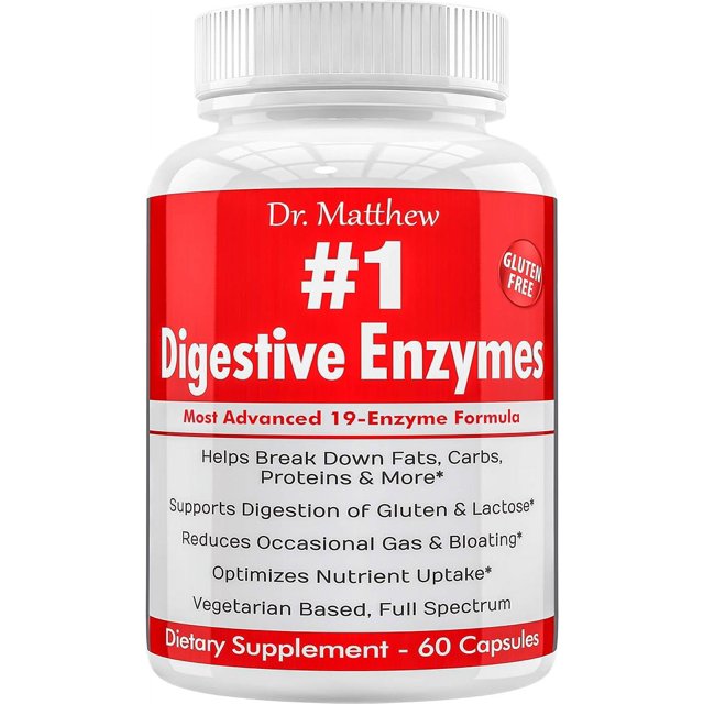Enzymes for Digestion with Lactase Lipase Amylase Bromelain and 15 more