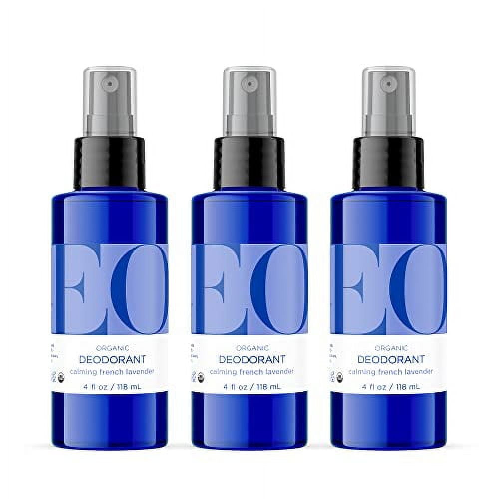 EO Organic Deodorant Spray, 4 Ounce (Pack of 3), French Lavender, Organic Plant-Based, Botanical Extracts