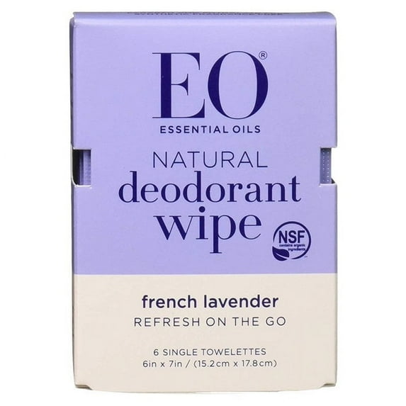 Eo Products - Deodorant Wipes - Lavender - Case Of 12 - 6 Count