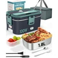 thumbnail image 1 of Eocolz Electric Lunch Box Food Heater Warmer 100W, 1.8L Portable Heated Lunch Box for Car Truck Work with Stainless Steel Container Fork & Spoon 12/24/110V Lonchera Eléctrica Portátil para Trabajo, 1 of 7