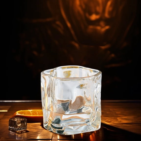 Eolstice 170ml Twist Shaped Colorful Whiskey Tumbler Glass, Thickened Base Beer Glass for Daily Use, Novelty Design Drinking Cup for Cocktail Beverage, for Home Bar Party