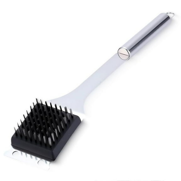 Eolstice 2-In-1 Multifunctional Barbecue Cleaning Brush, Metallic Grill Utensil With Scratcher, Sturdy Deep Cleaning Tool For Outdoor Cooking, Grilling Sessions, And Backyard Use
