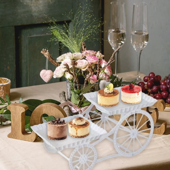 Eolstice 2-Tier Dessert Stand with Display Rack Design, Fruit and Dessert Holder for Weddings and Parties, Sturdy Construction for Home Use, for Birthdays & Celebrations